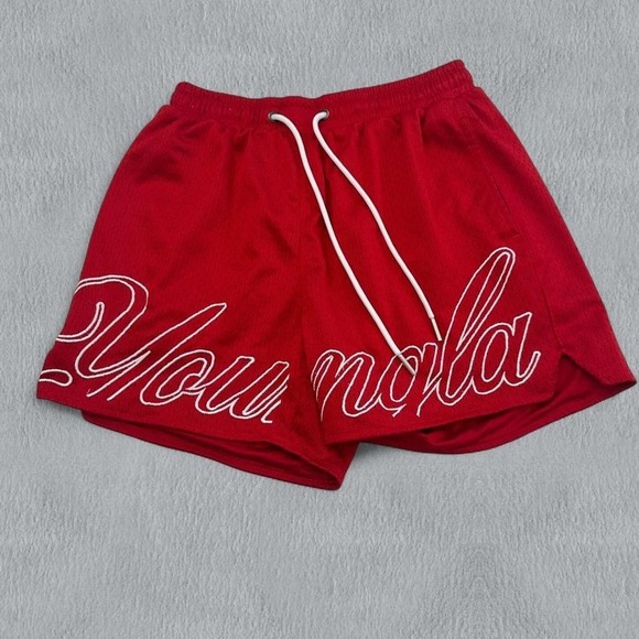 YoungLa 155 Championship Shorts Red Mesh Size M - Picture 1 of 7
